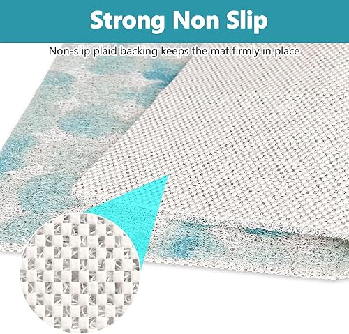 Miniatura 4 de Alfombrilla de ducha antideslizante 31 x 31 pulgadas para interior - Alfombrilla de ducha cuadrada extra grande antideslizante para personas mayores