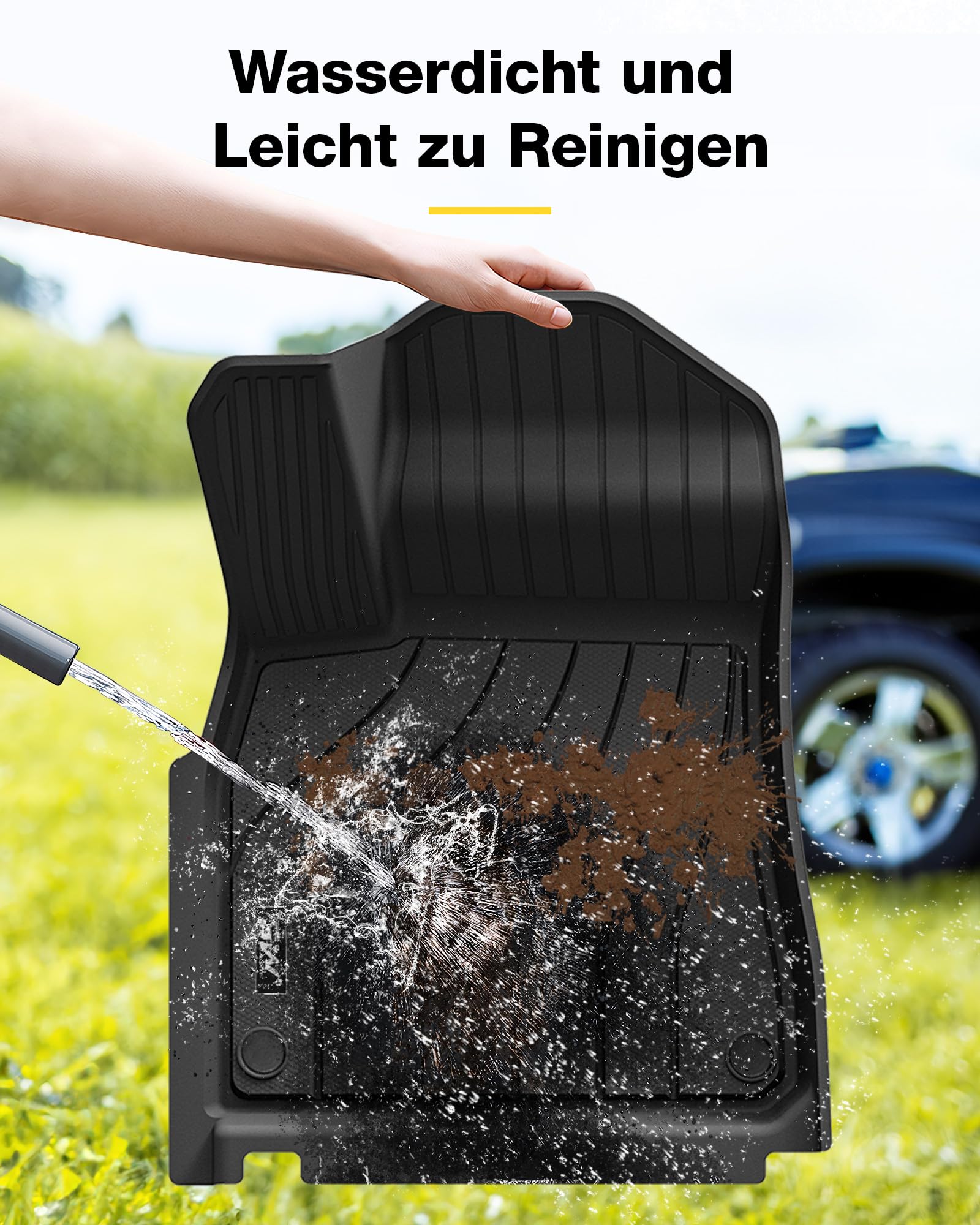 3W Fußmatten & Kofferraumwanne für Porsche Cayenne 9Y0 2018-2026 | TPE Thorex™ Allwetter | 3D Maßgeschneiderte Passform | Hundefreundlich Auto Zubehör | Wasserdicht & Kratzfest | Antirutsch