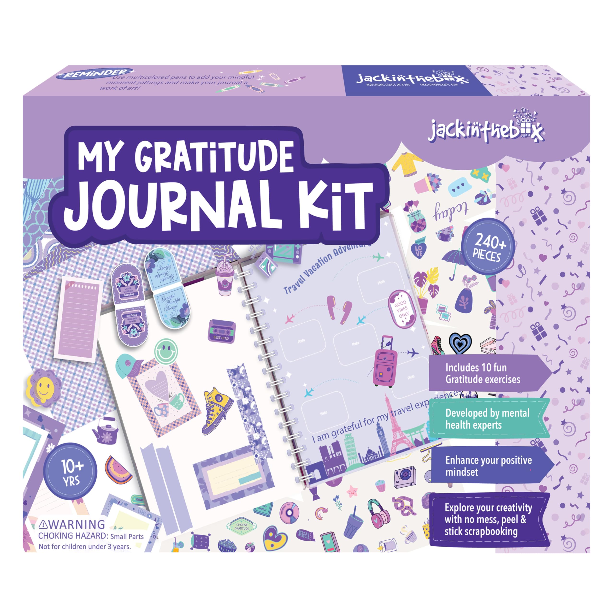 jackinthebox Gratitude Journal Kit for Girls Ages 8-12, 242 pcs, Scrapbooking Journal Set for Teen & Tween Girls,10 Fun Gratitude Exercises, Journal Art & Craft Kit, Ideal Gift for Girls 8 9 10 11 12 (B0D3VDSWB1) Amazon Price History, Amazon Price Tracker