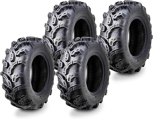 Miniatura 8 de WANDA Juego de 4 nuevos neumáticos premium para ATV/UTV 25x8-12 delanteros y 25x10-12 traseros /6PR Super Lug Mud