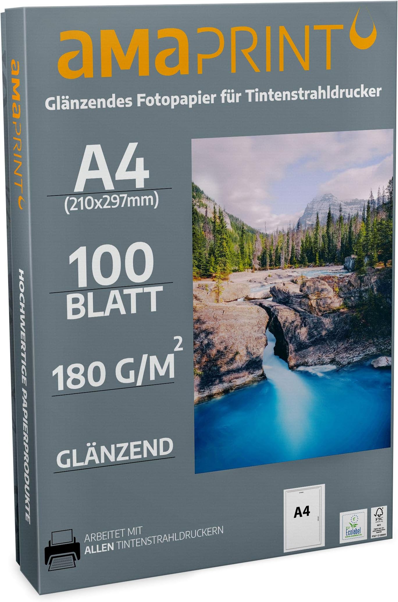 MediaRange fotopapier Hoogglans | A4 | 180 gr/m² 1 stuks (Origineel