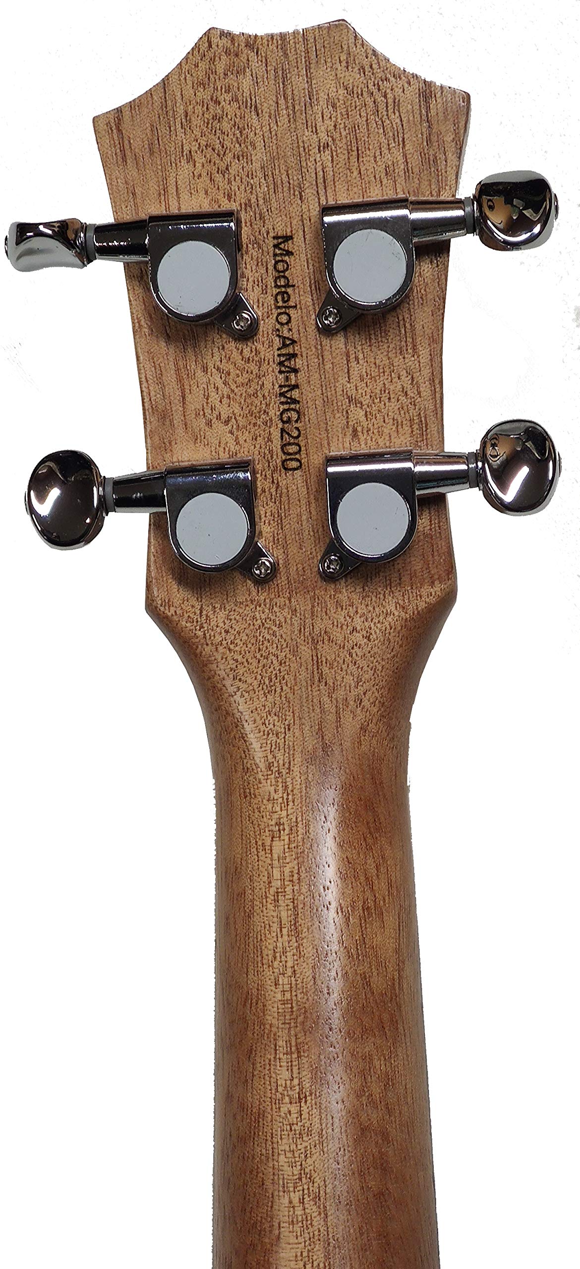 UKAM mod.AM-MG200 - Ukulele da concerto, con accordatore a pinza, capotasto speciale per ukulele, custodia imbottita con tracolla, set di corde extra, tracolla regolabile e plettri.