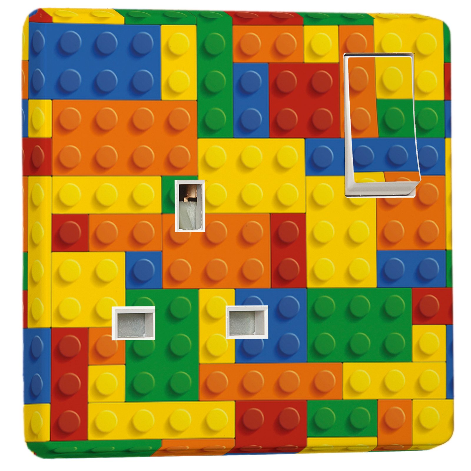 Stika.co Kids Construction Blocks Design - Crabtree Single Power Socket 4304 - Self Adhesive Vinyl Stickers