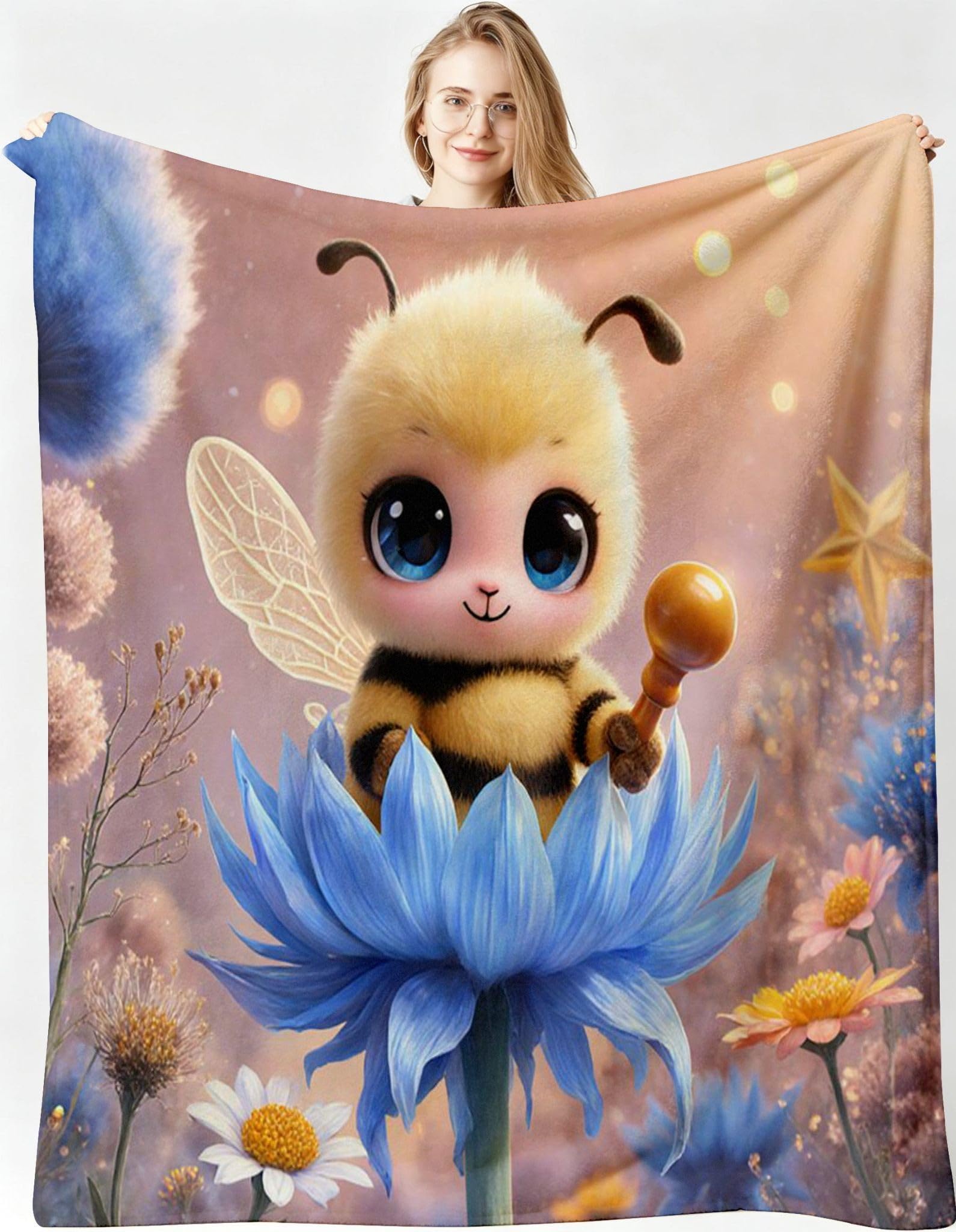 Manta XXL 240x260 cm Árbol Colorido Polar para Sofá Cama-A274
