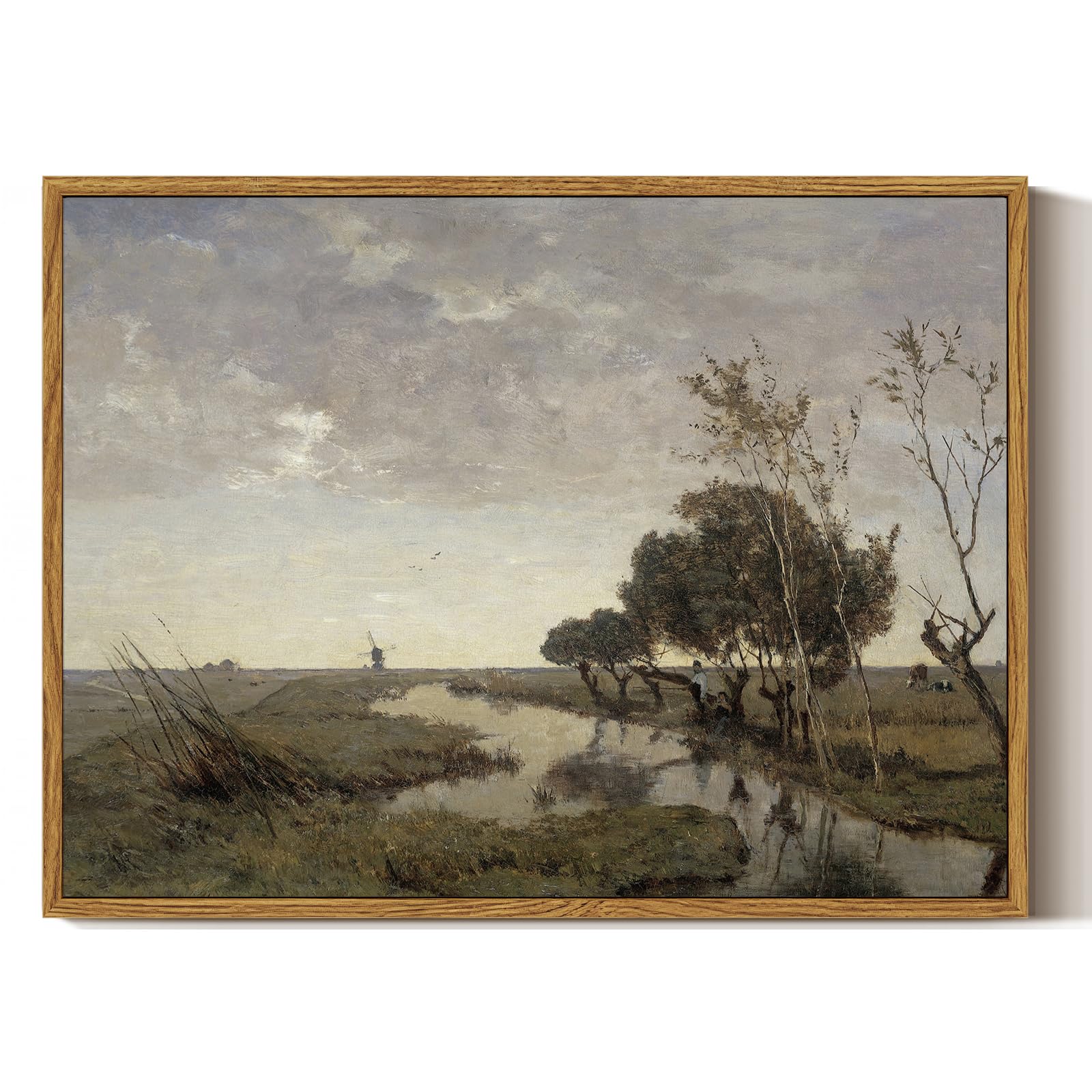 森林の風景 アクリル画 木製フレーム27️24 秋の風景 アクリル画 木製