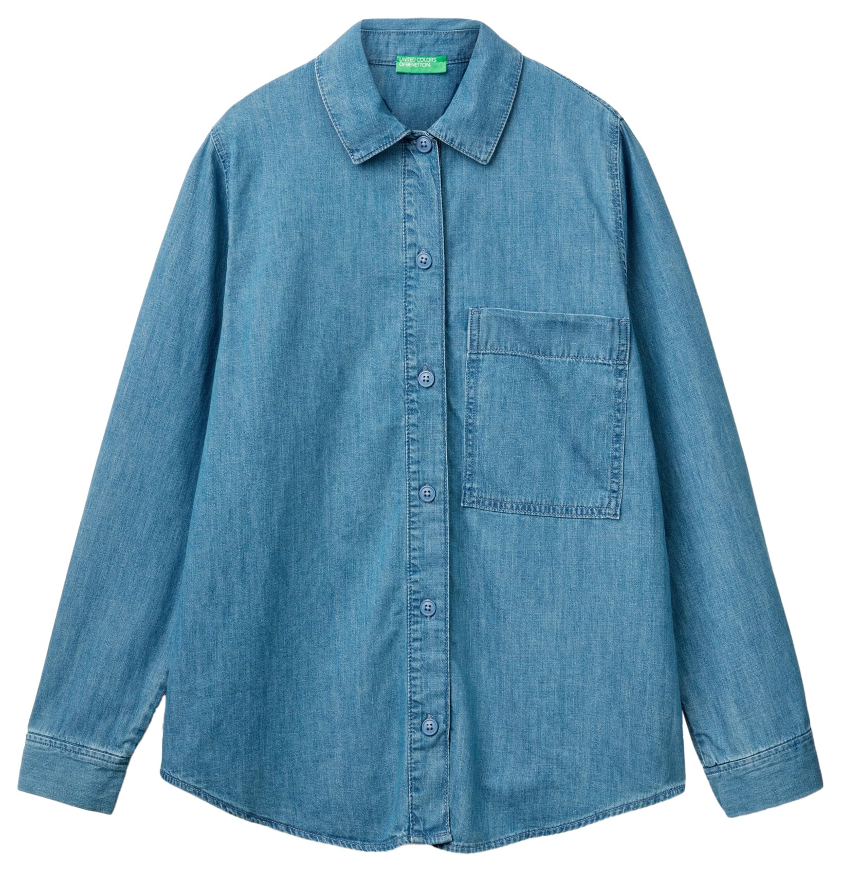 United Colors of Benetton Women's Shirt, Blue, XS