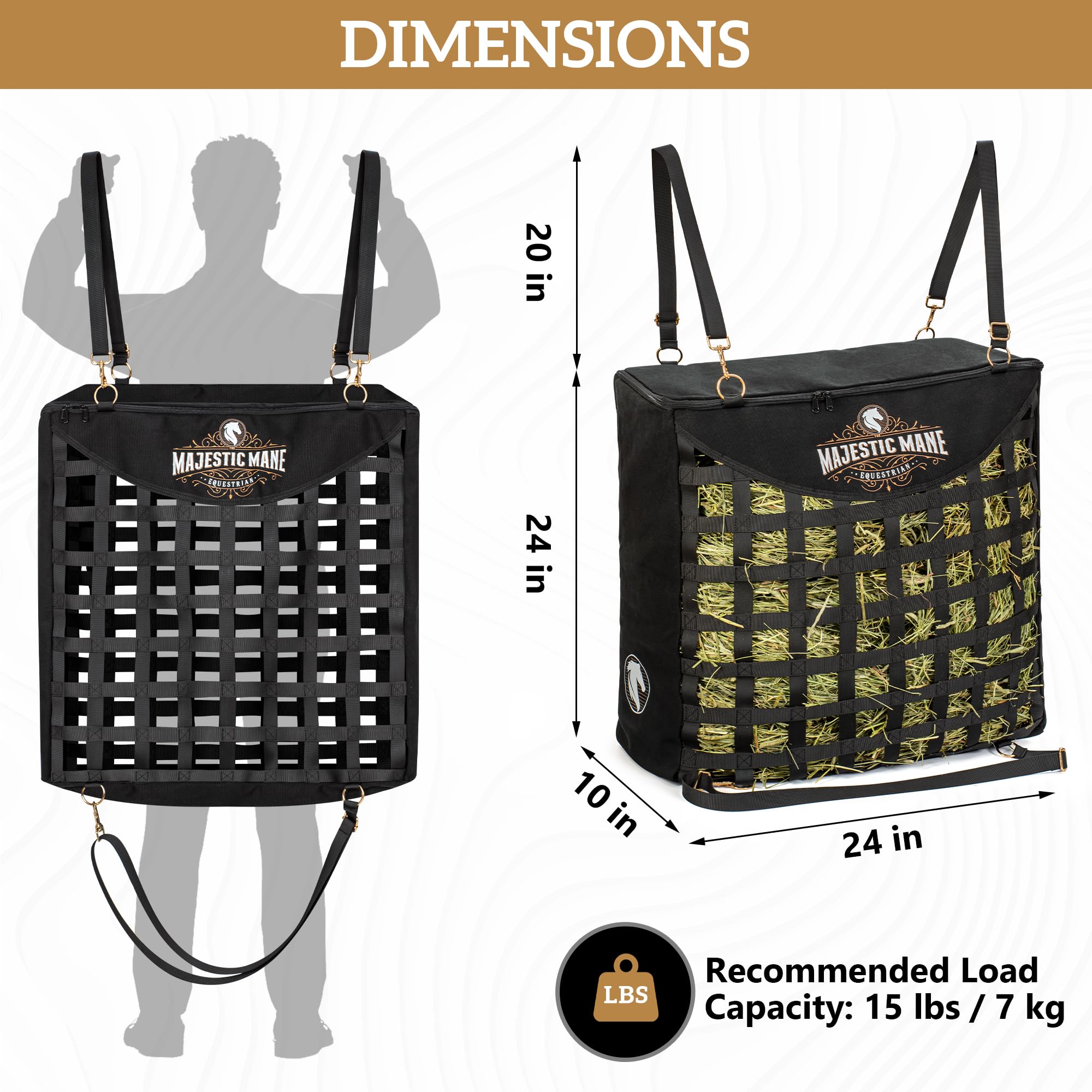 Hay Bags For Goats The MajesticMane Slow Feeder Hay Bags For