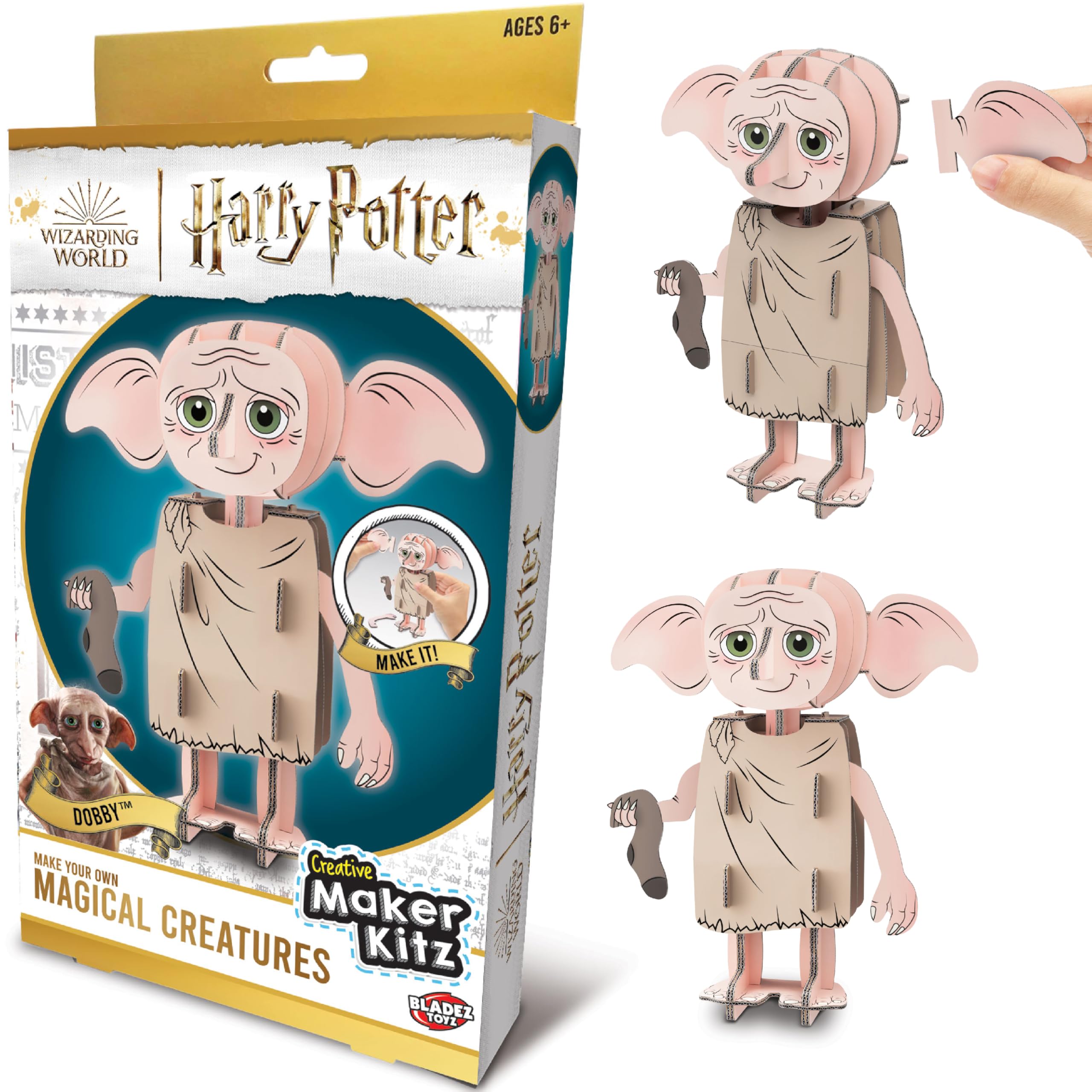 BLADEZ Harry Potter Toyz Make Your Own Dobby Kit, Easy Harry Potter Gift & Eco-Friendly Fun