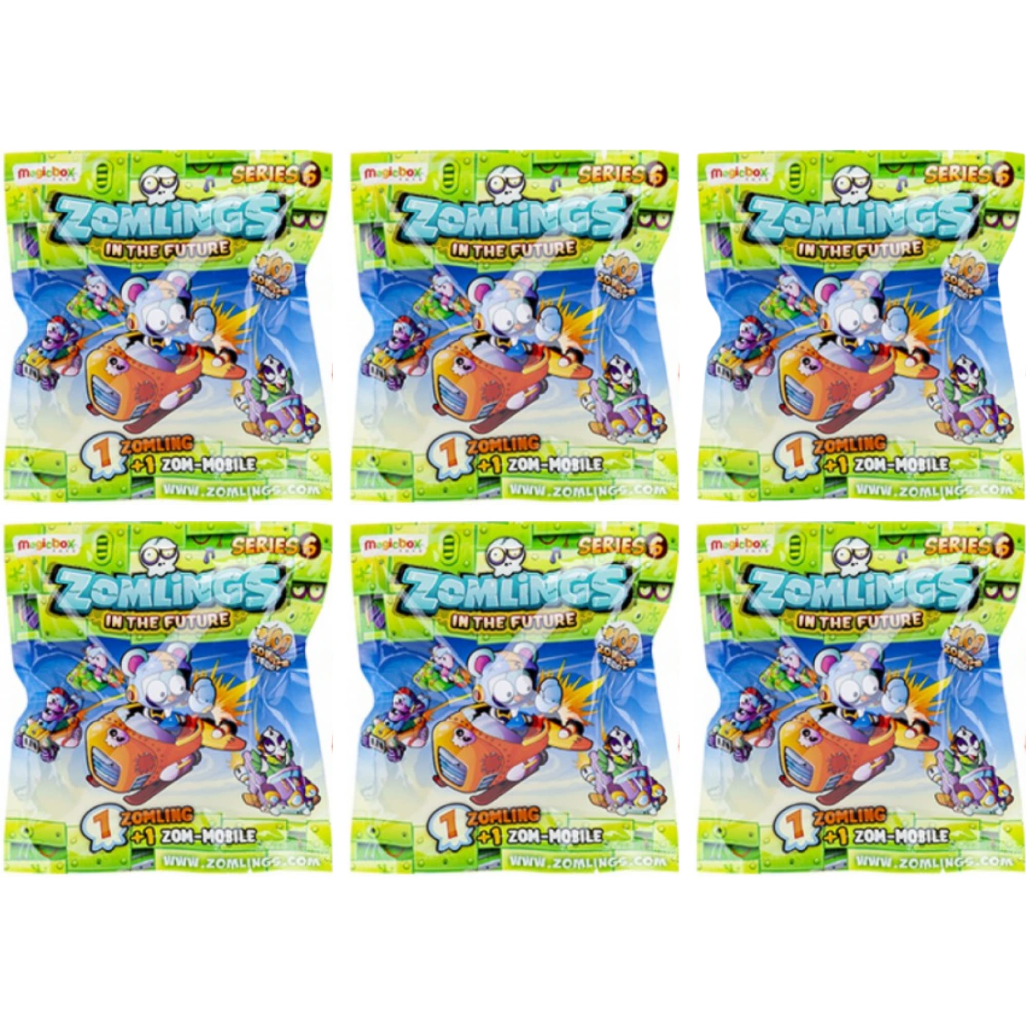 Toptoys2u Bargain BundlesToptoys2u Bargain Bundles Zomlings In The Town - Series 6 - Great Value Bundle Pack of 6 Zom Mobile & Towers
