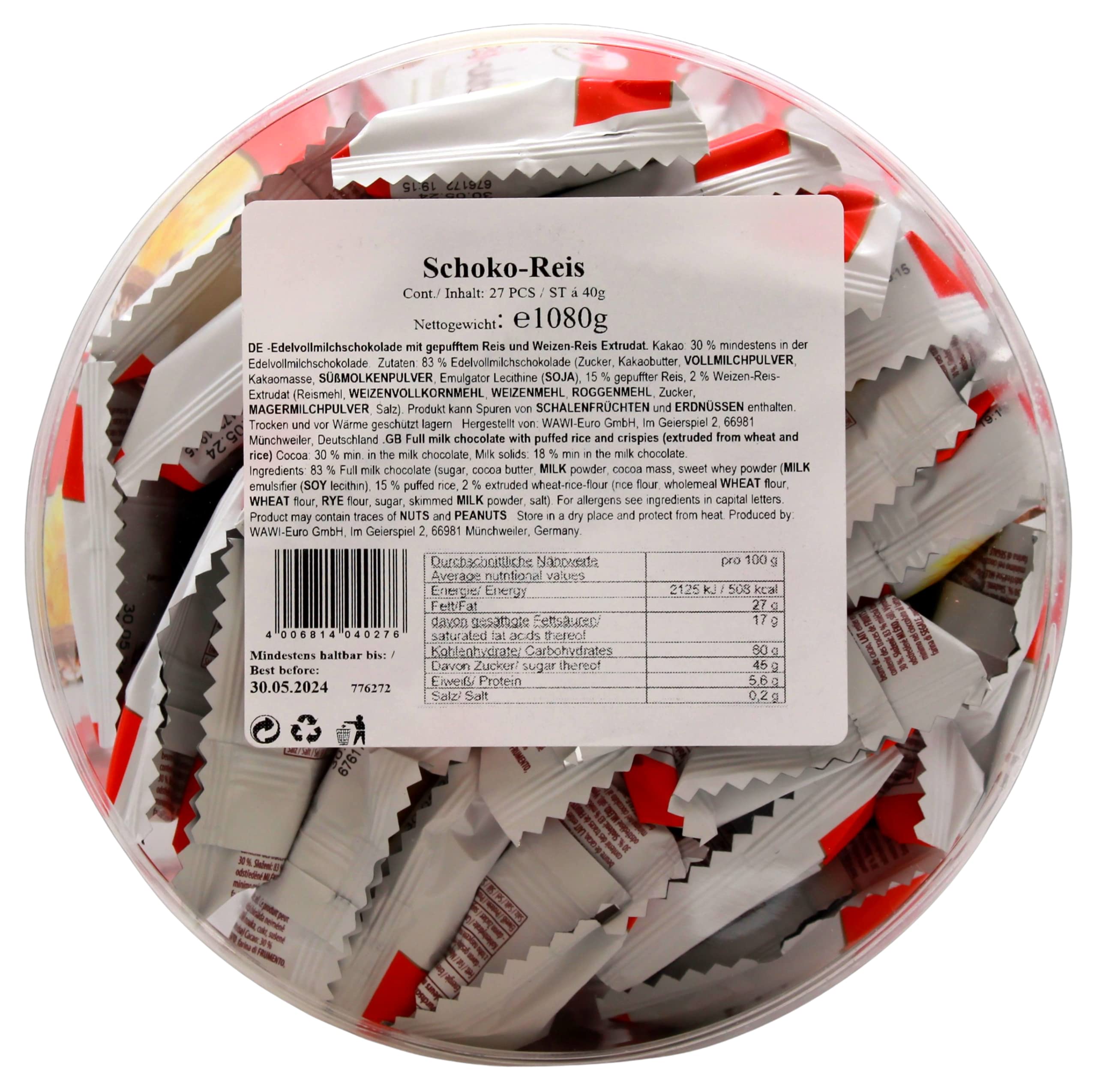 Wawi Schoko-Reis, (1 x 1080g)