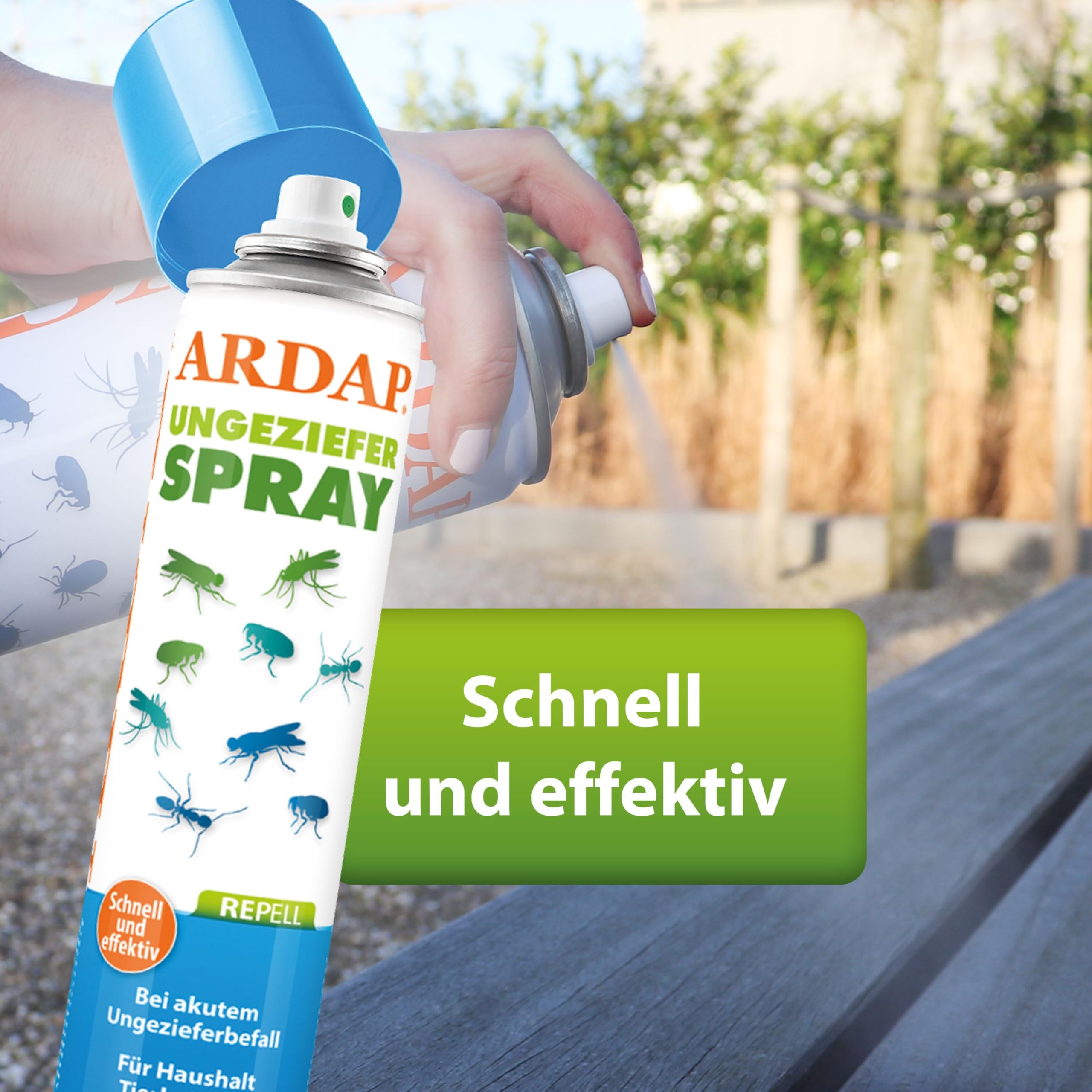 ARDAP Repell Ungezieferspray 3x750ml - Insektenspray bei akutem Ungezieferbefall - Abwehrend bei Insektenbefall - Insektenspray Wohnung - Mückenspray - Schädlingsfrei - Wirkt schnell & effektiv (PT19)