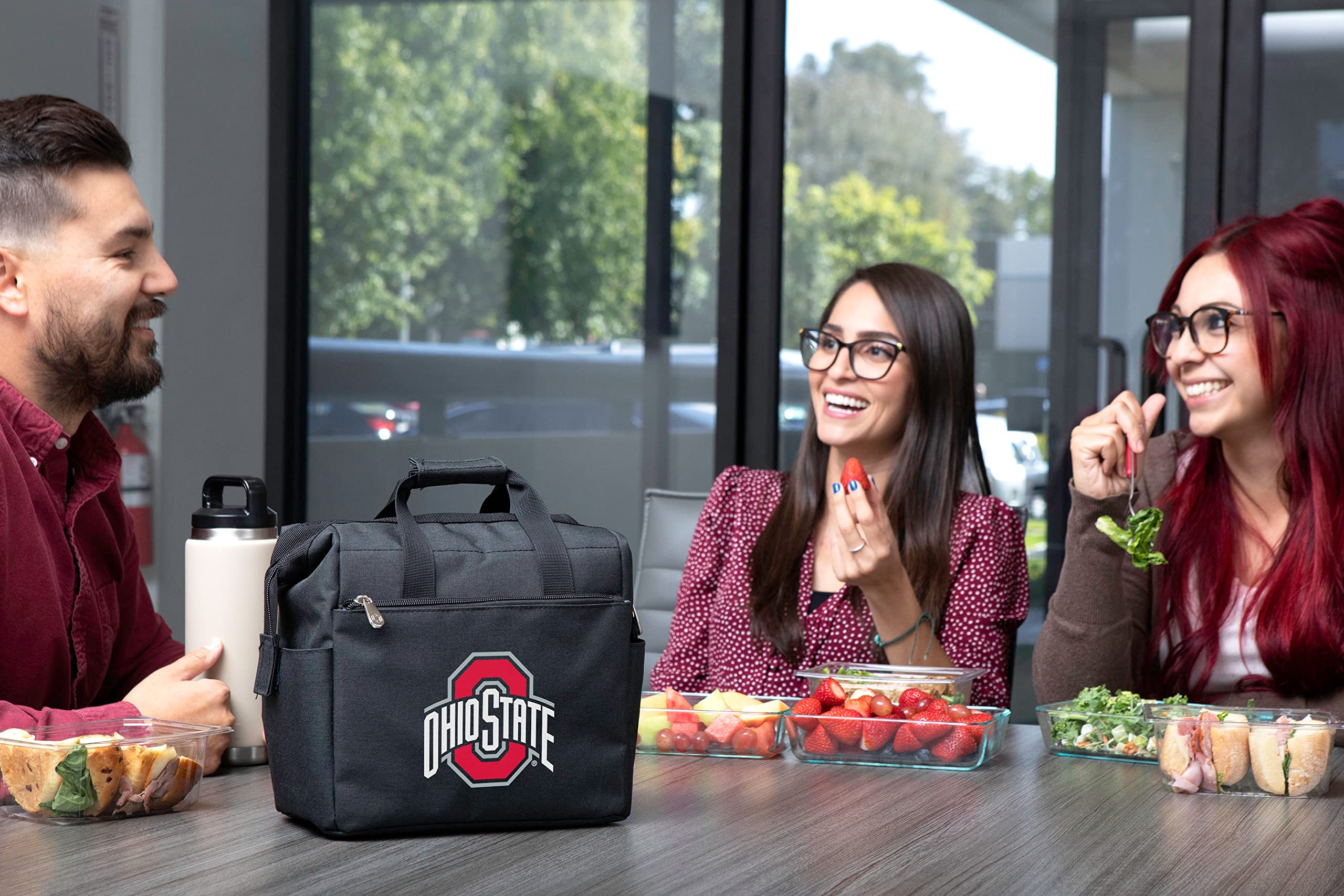 PICNIC TIME 510-00-179-444-0 NCAA On The Go, caja térmica suave, bolsa de almuerzo aislada, poliéster, color negro