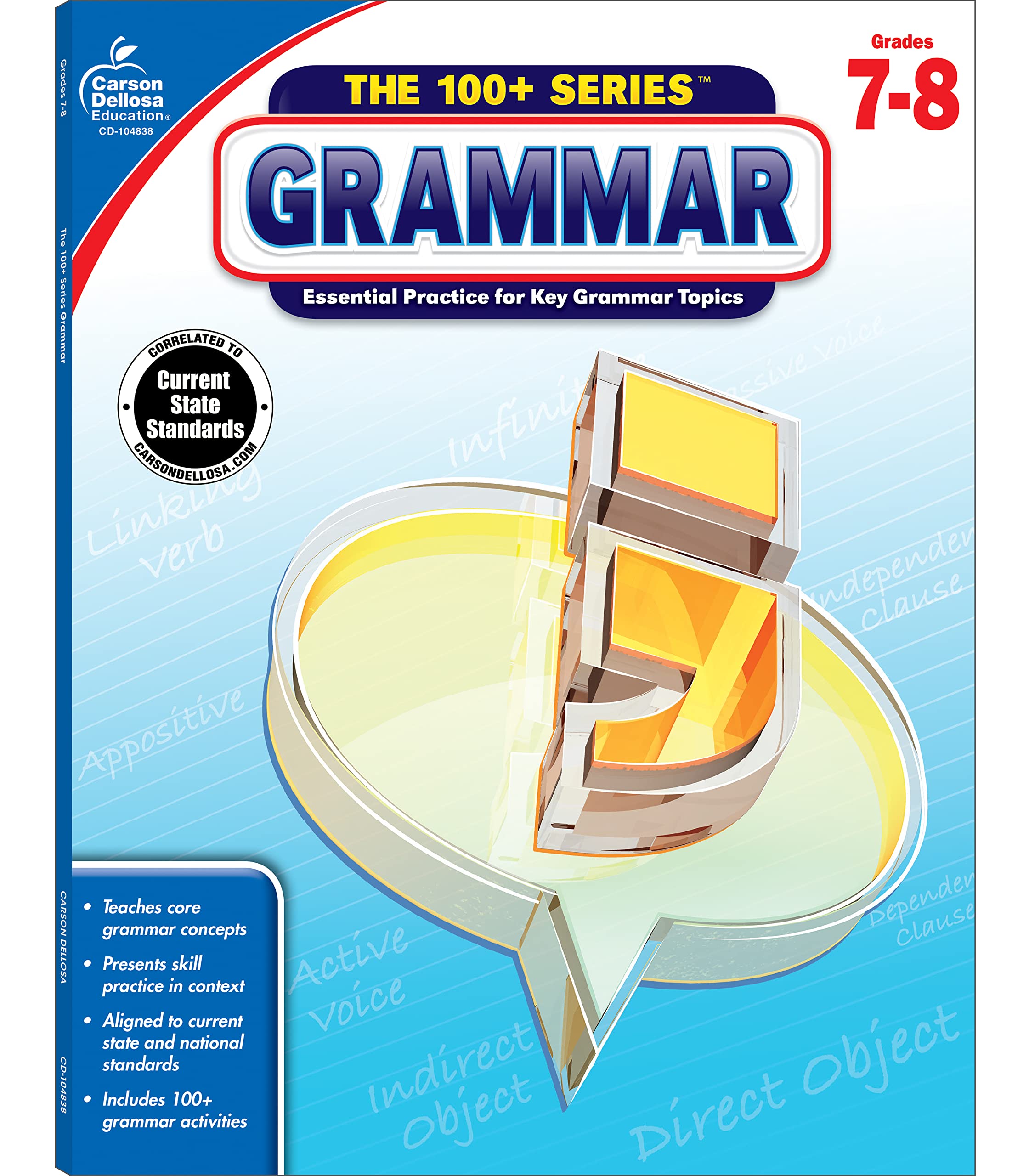 Carson Dellosa Education Grammar, Grades 7 - 8: Volume 11
