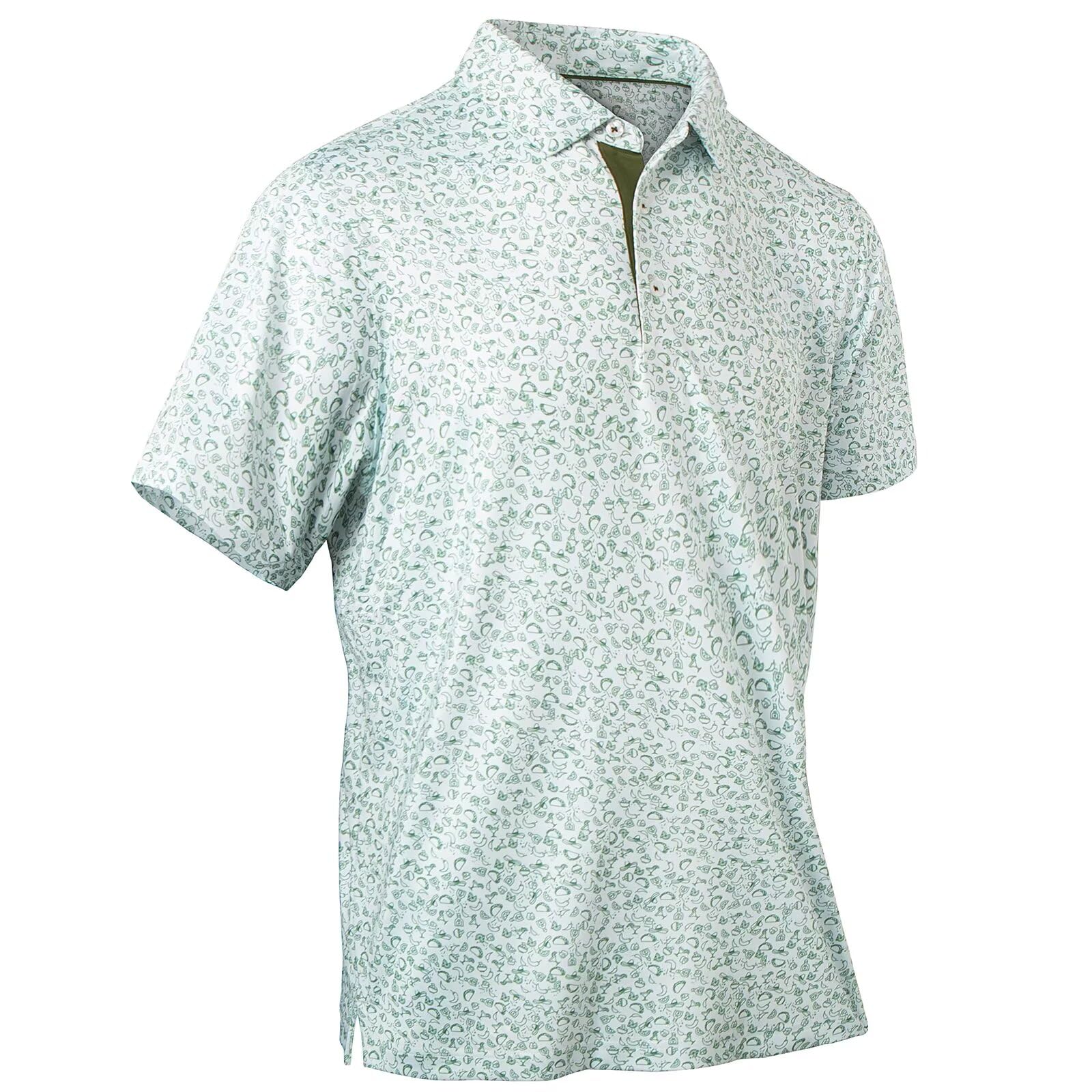 Mens Golf Shirts Quick Dry Moisture Wicking Casual Short Sleeve Performance Athletic Print Collared Stylish Men Polo Shirt