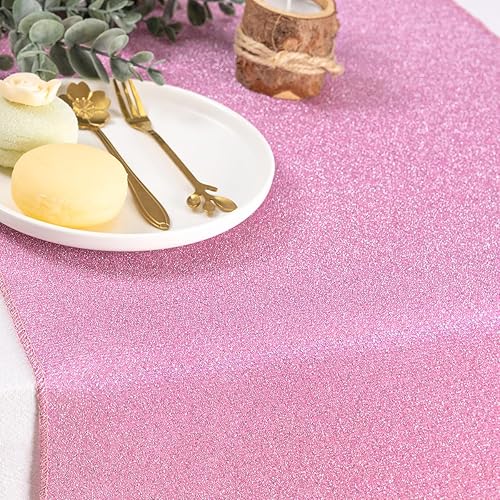 Miniatura 3 de Lustrous - Camino de mesa de fiesta infantil de 13 x 90 pulgadas, iridiscente arco iris con purpurina láser para cumpleaños, boda, bar, decoración