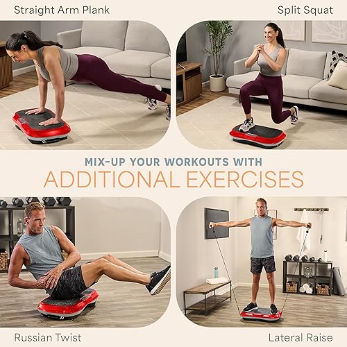 Miniatura 9 de Lifepro Waver Vibration Plate Exercise Machine for Lymphatic Drainage, Muscle Activation, Full-Body Workout Vibrating Platform with Loop Bands