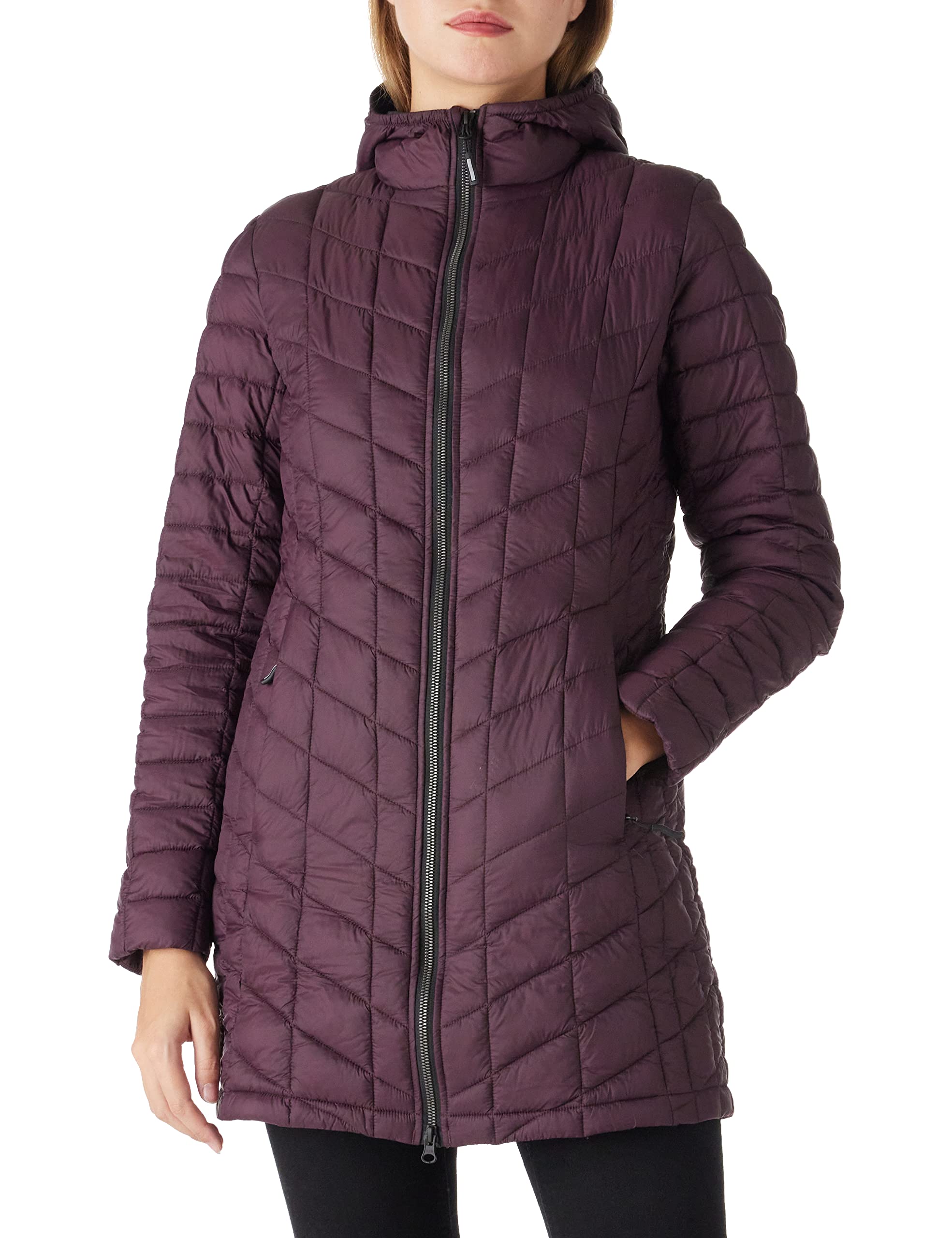 Outdoor Ventures Womens Winter Thermolite Long Puffer Coat, Ladies Lightweight Quilted Parka Windproof Waterproof Warm Insulated Jacket with Hood