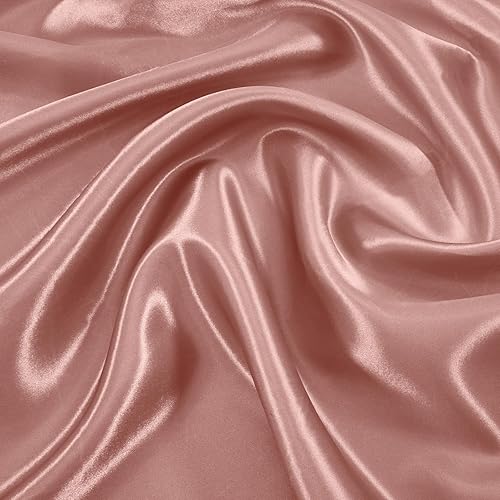 Miniatura 7 de VACVELT Paquete de 12 servilletas de satén de color oro rosa de 17 x 17 pulgadas, servilletas de cena elegantes festoneadas, servilletas de mesa