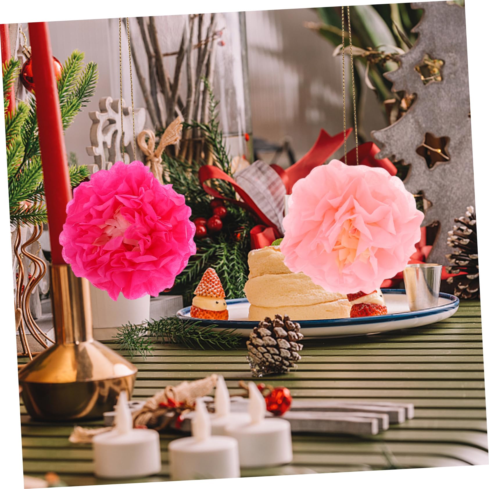 Amazon｜ZUNOXAZ 30個紙花ボール装飾 シミュレーション フラワー