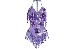 Sparkle Stars Fringes Bodysuit for Women