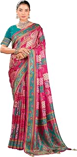 Glory Sarees Women’s Luxurious Dola Pure Silk Original Saree Position Print Work Madhubani Inspired Motifs Banarasi Kanjiv... Price In India