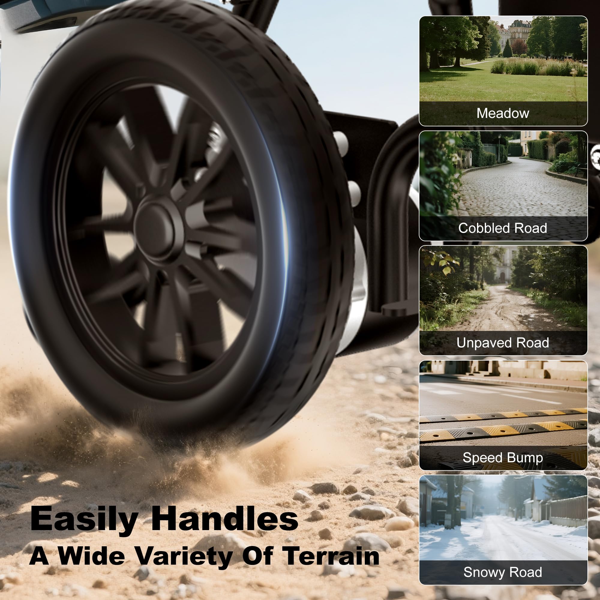 Electric Wheelchairs for Adults, Foldable Power Wheelchair, 15 Miles Longer Range, 500W Dual Motors, All Terrain Portable Motorized Wheelchair for Seniors Support 350 lbs