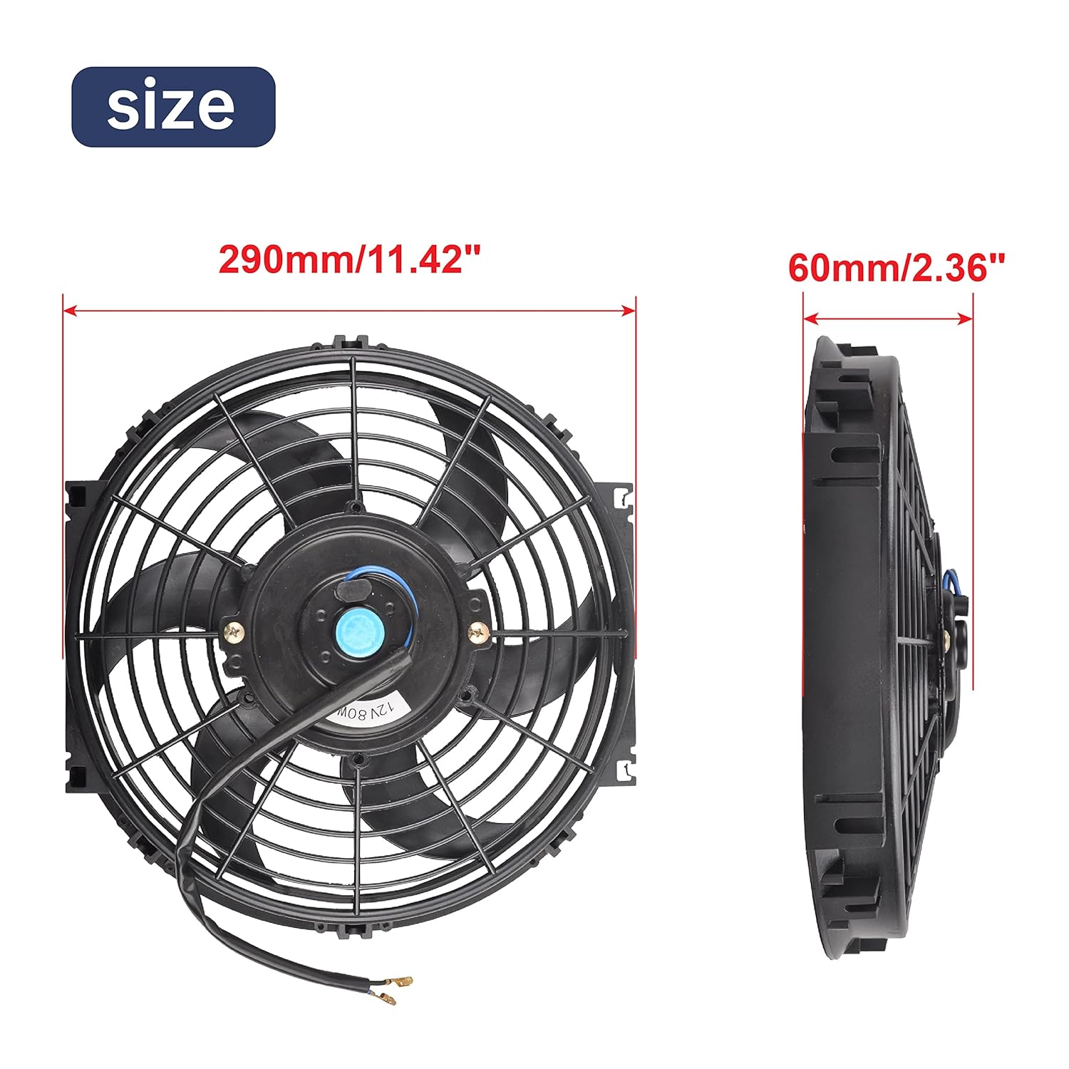 10" Electric Radiator Cooling Fan Assembly Kit,High Performance Cooling