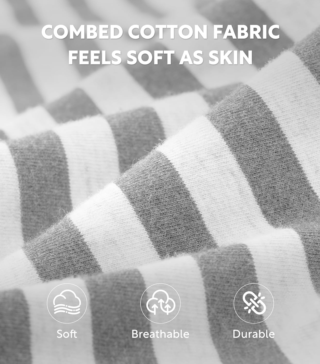 DAVID ARCHY Men's Pajamas Set 100% Combed Cotton Henley Loungewear Relaxed Fit Sleepwear with Pockets - Image 4