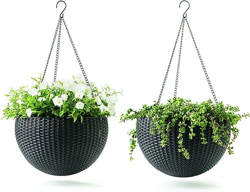 Miniatura 1 de Keter - Maceta colgante color marrón 221486 Maceta Paquete de 1 Marrón espresso