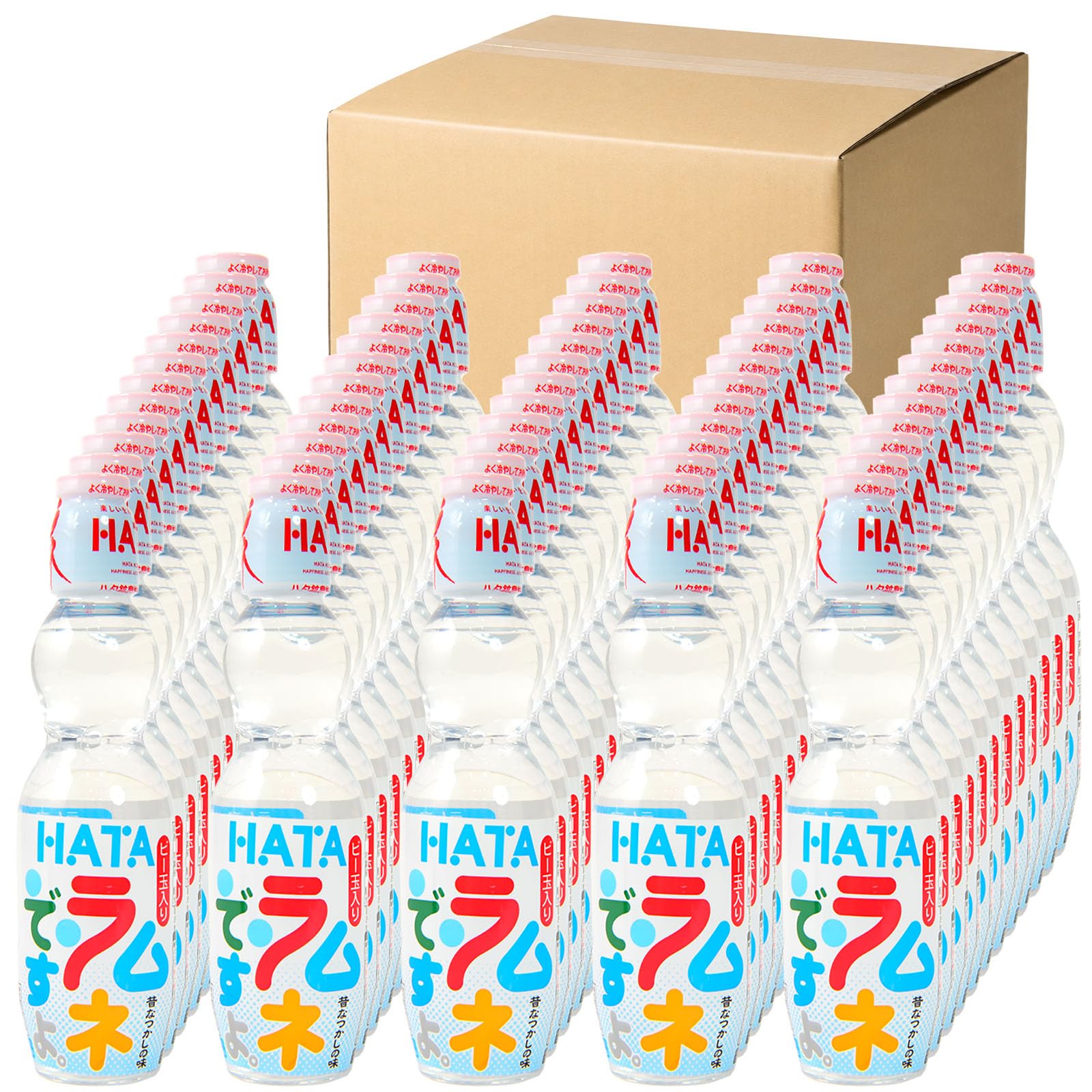 Amazon.co.jp: 60本セット ボトルラムネ ハタ鉱泉 PET (ビー玉入