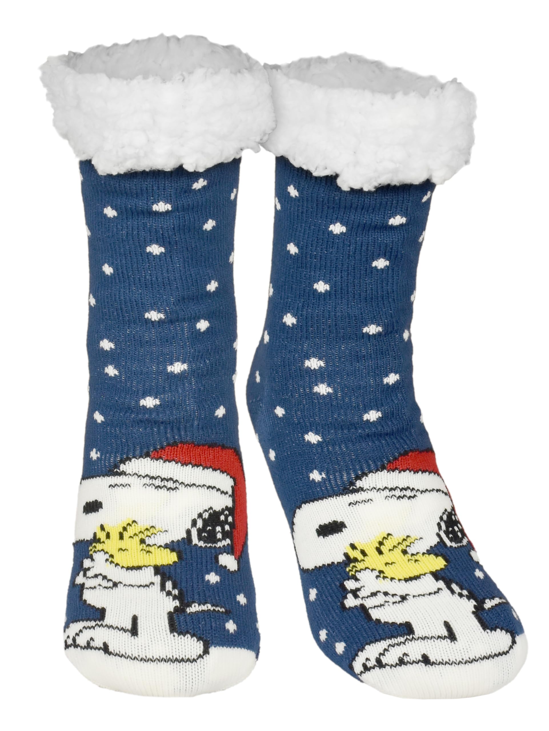 United Labels Women's Blue/White The Peanuts Snoopy Cottage Socks - Cottage Socks For Cosy Socks Fluffy Winter Socks Warm Socks (, Eu Shoe Size System, Adults, Numeric (From/To), M, 39, 42)