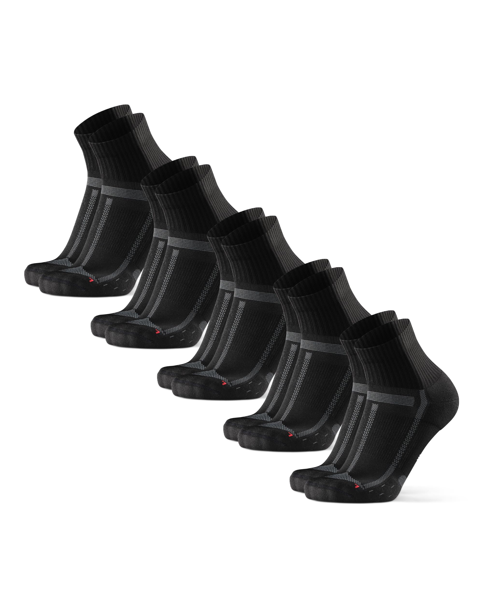 DANISH ENDURANCE Calcetines de Running, Antideslizantes, Calcetines Antiampollas, Hombres y Mujeres, 5 Pack