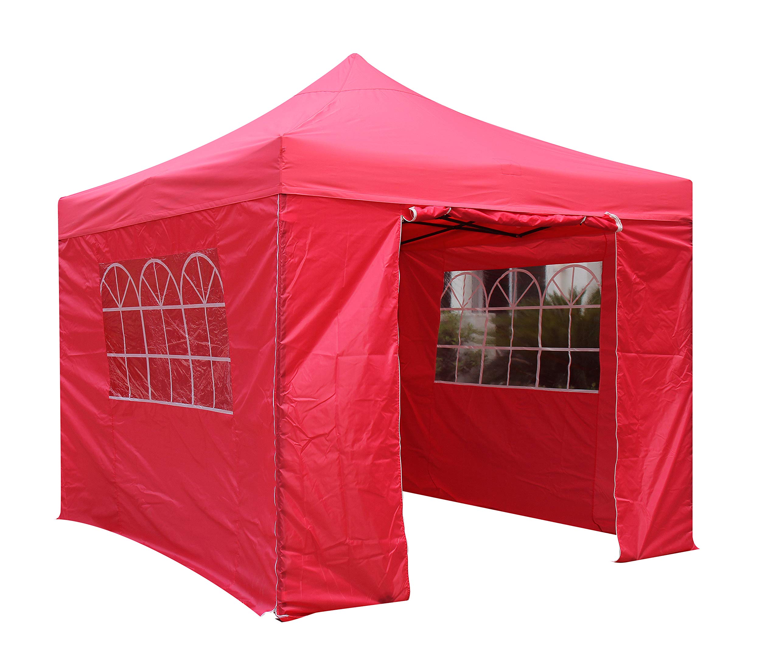 VERDELOOK Gazebo Pieghevole con Struttura in Metallo e Telo Bianco in