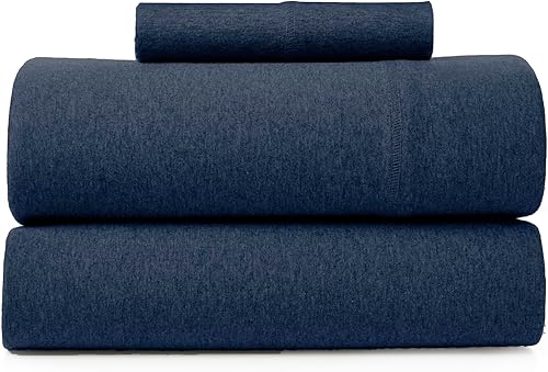 Road Trip America - Juego de sábanas de jersey tamaño Queen, algodón (3 piezas) para todas las estaciones, con bolsillos profundos, suaves y