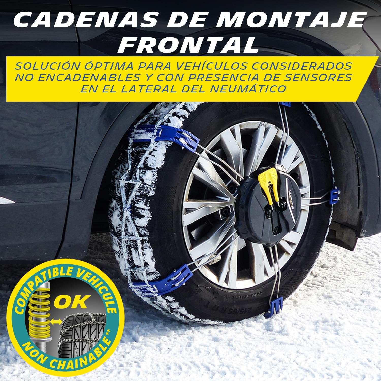 Michelin Fast Grip - Cadenas de Nieve Delanteras para Coche
