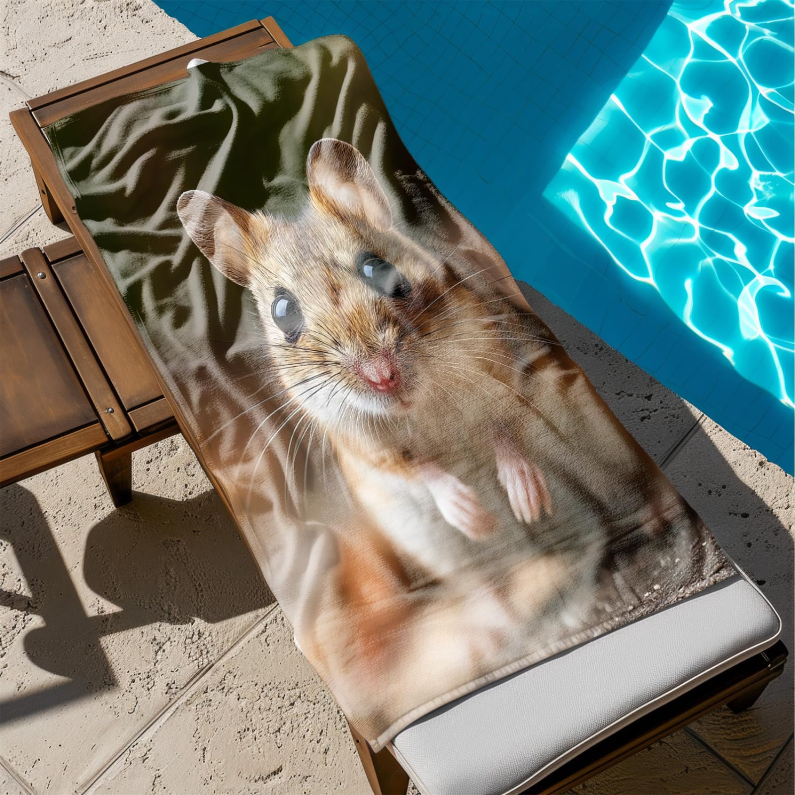 Générique Serviette de Plage 90X180 Animal Brun Clair