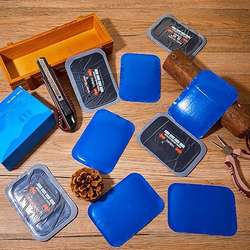 Miniatura 3 de Tallew 100 parches de neumáticos de 5 tamaños de goma radial de reparación de neumáticos, kit de tapones de reparación de emergencia resistente para