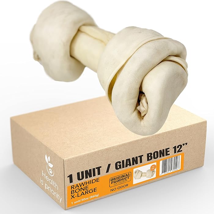 Buy ICROKUS Natural Rawhides Giant Bone for Dogs Rawhide Dog Treats