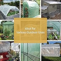 Vista 6 de GUARD SHIELD Lona blanca transparente resistente al agua, invernadero de exteriores, poliéster resistente a los rayos ultravioleta, tejido de 3 x 3