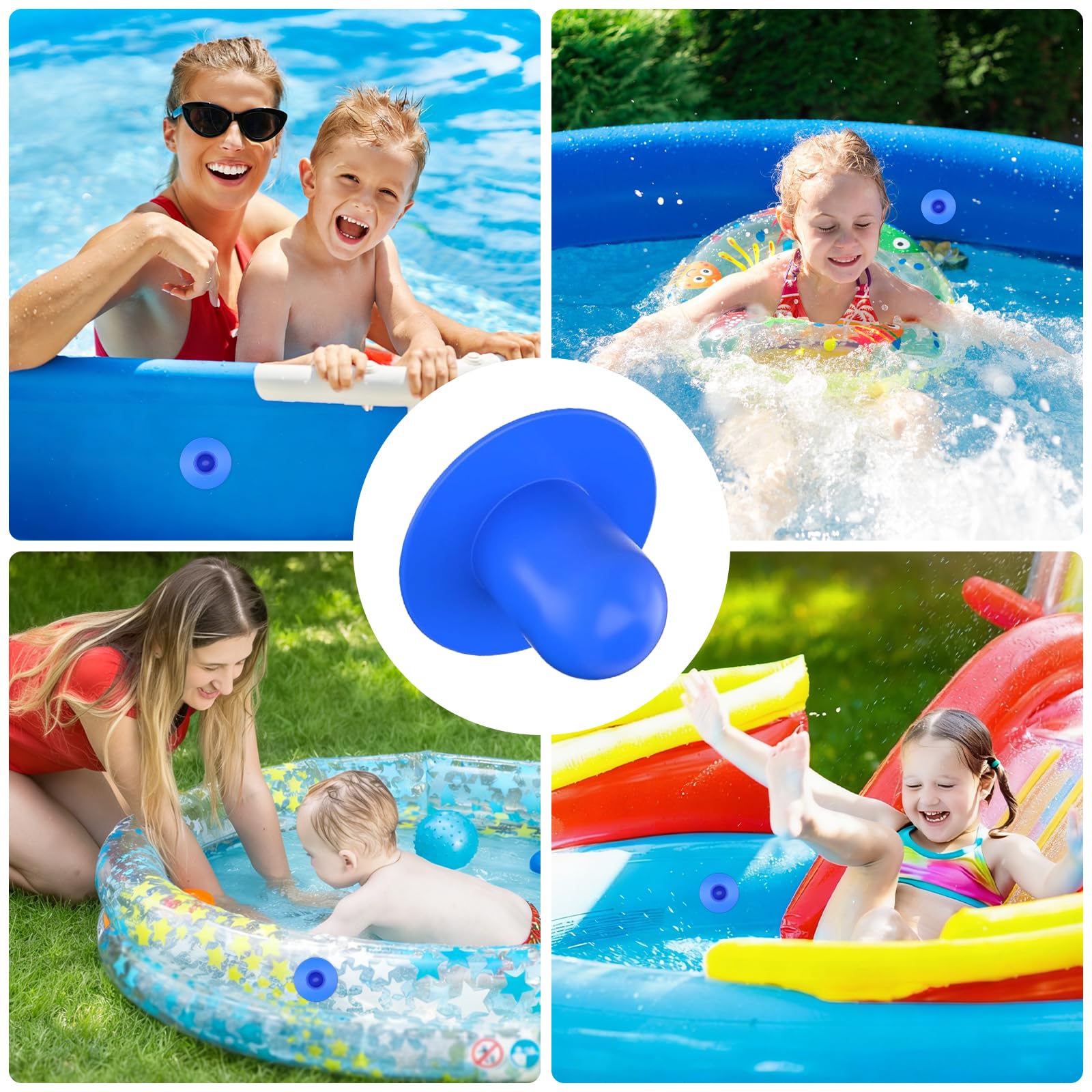 Bouchons de Piscine Hors Sol, 4PCS Bouchon Trou Crépine Pompe Filtre
