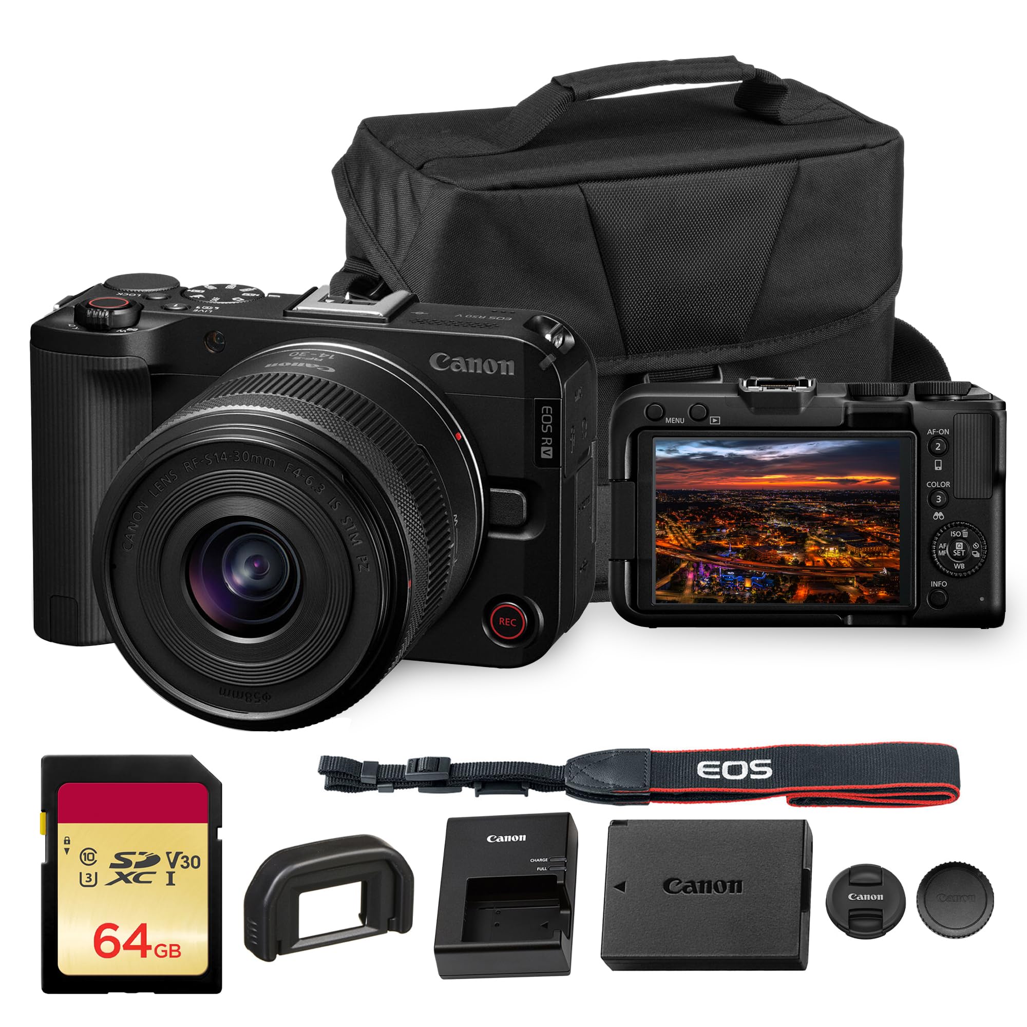 Amazon.com : Canon EOS R50 V Mirrorless Camera with 14-30mm f/4