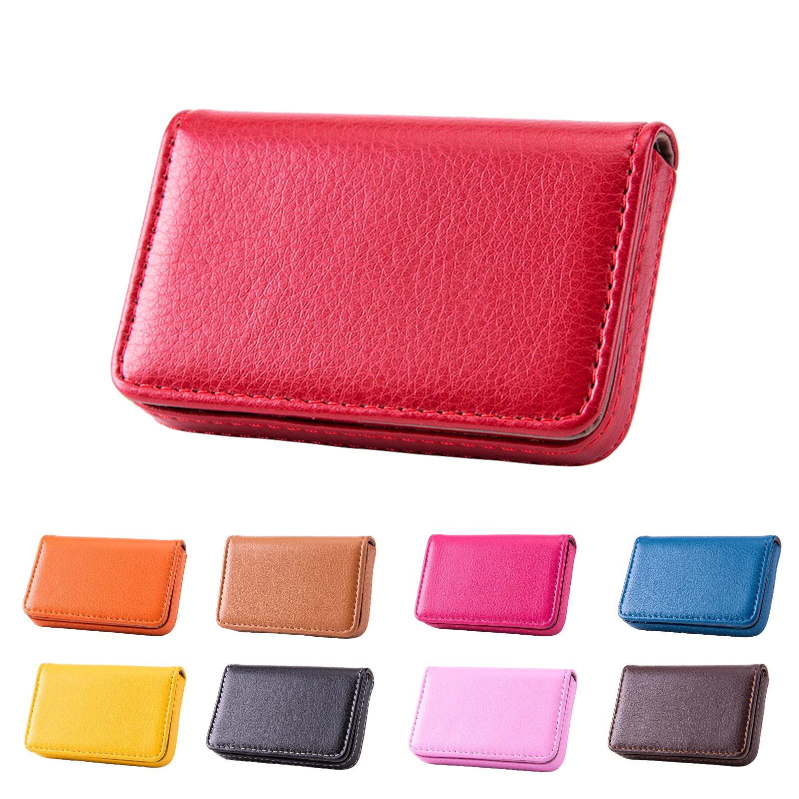 Waylipun Business Card Holder, PU Leather Business Card Case