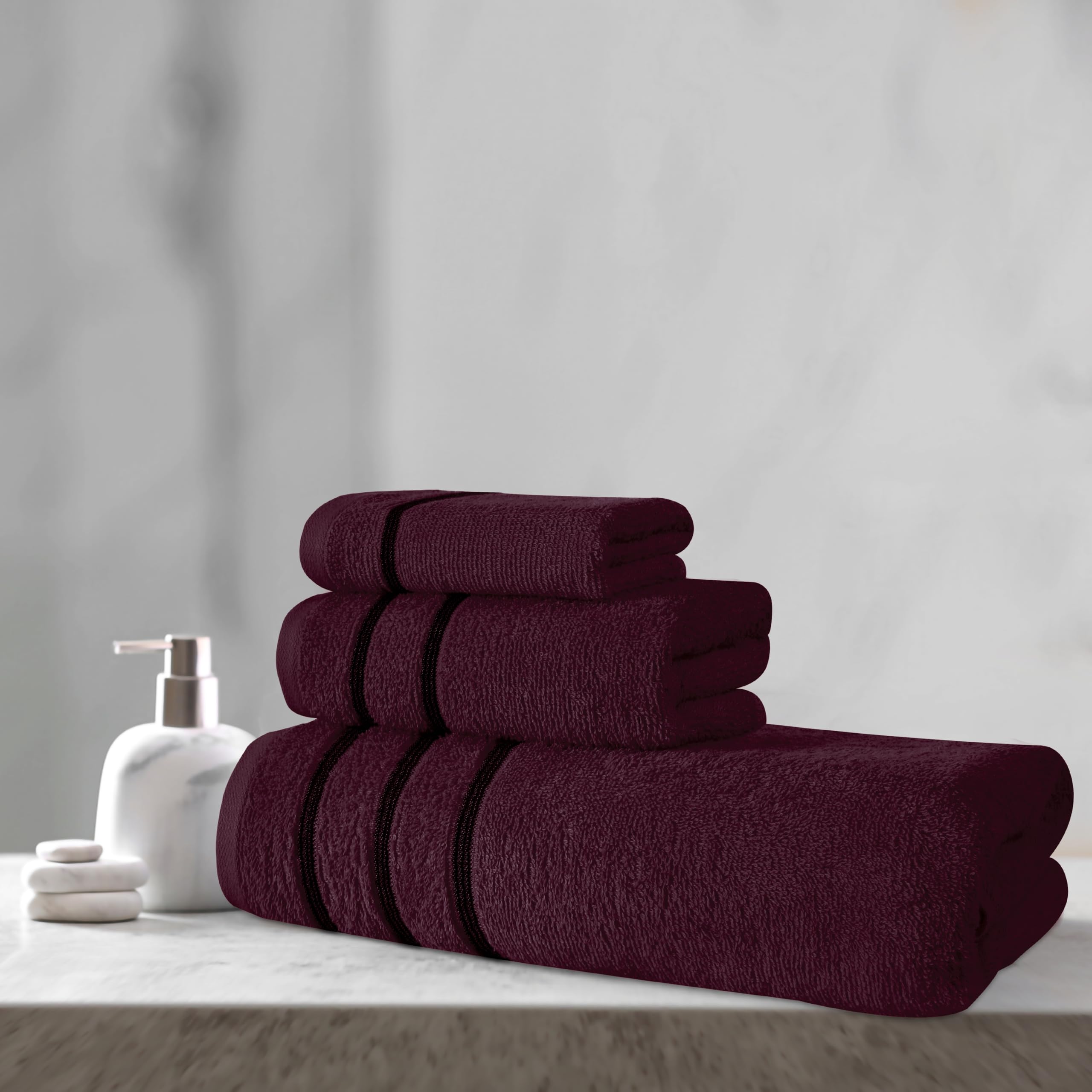 MyOwn Lot De 3 Serviettes Coton Ultra Douces - Serviette Bain, Toilette Et Gant