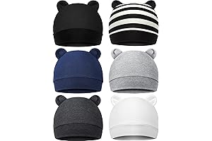 Gorritos recién nacidos de niño adorables, 6 gorros de oso para bebés unisex
