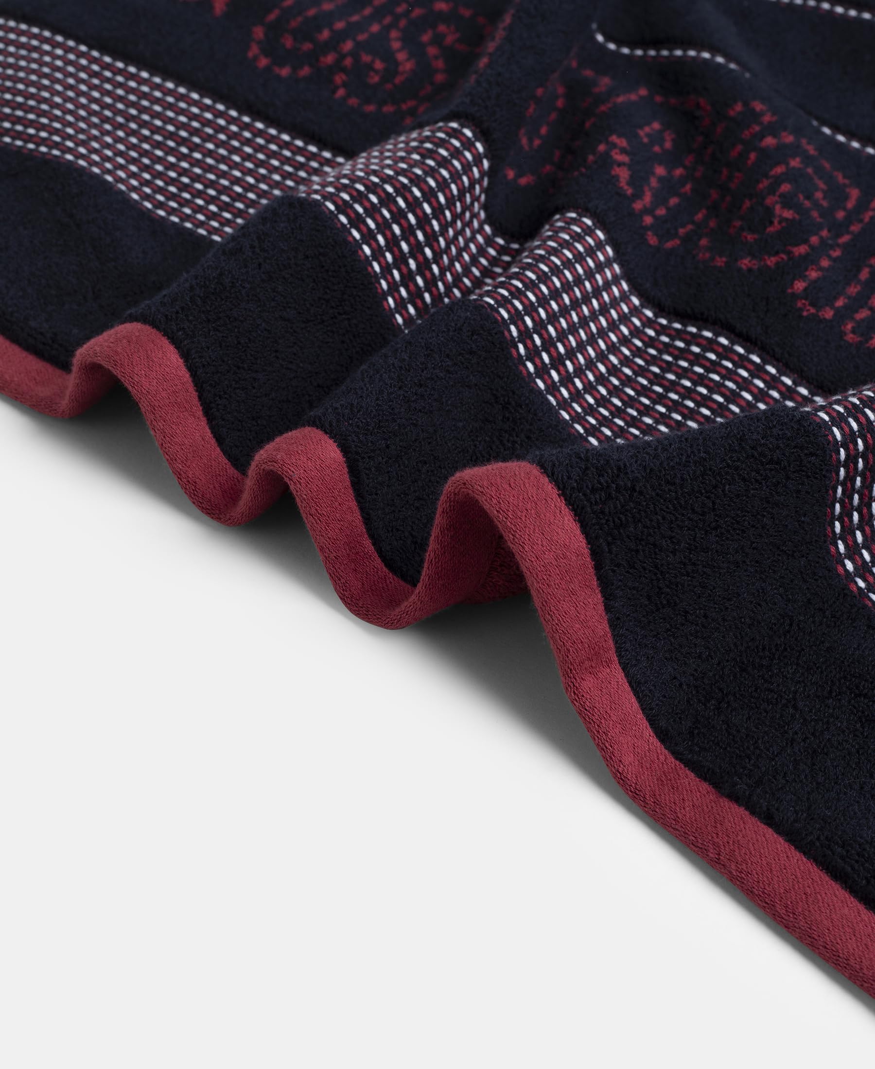Jockey Terry Bath Towel - Deep Navy Striped -4
