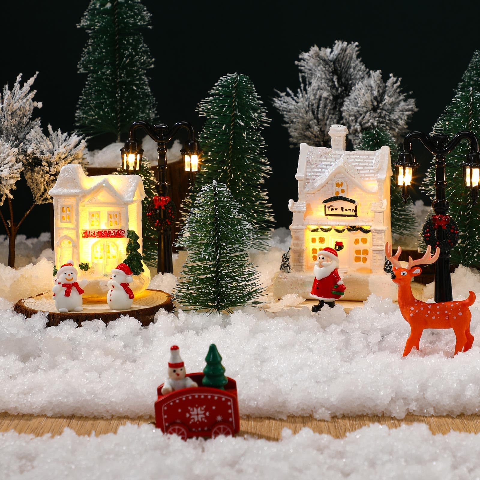 Amazon.co.jp: Namalu クリスマスビレッジハウス34点セット ミニ