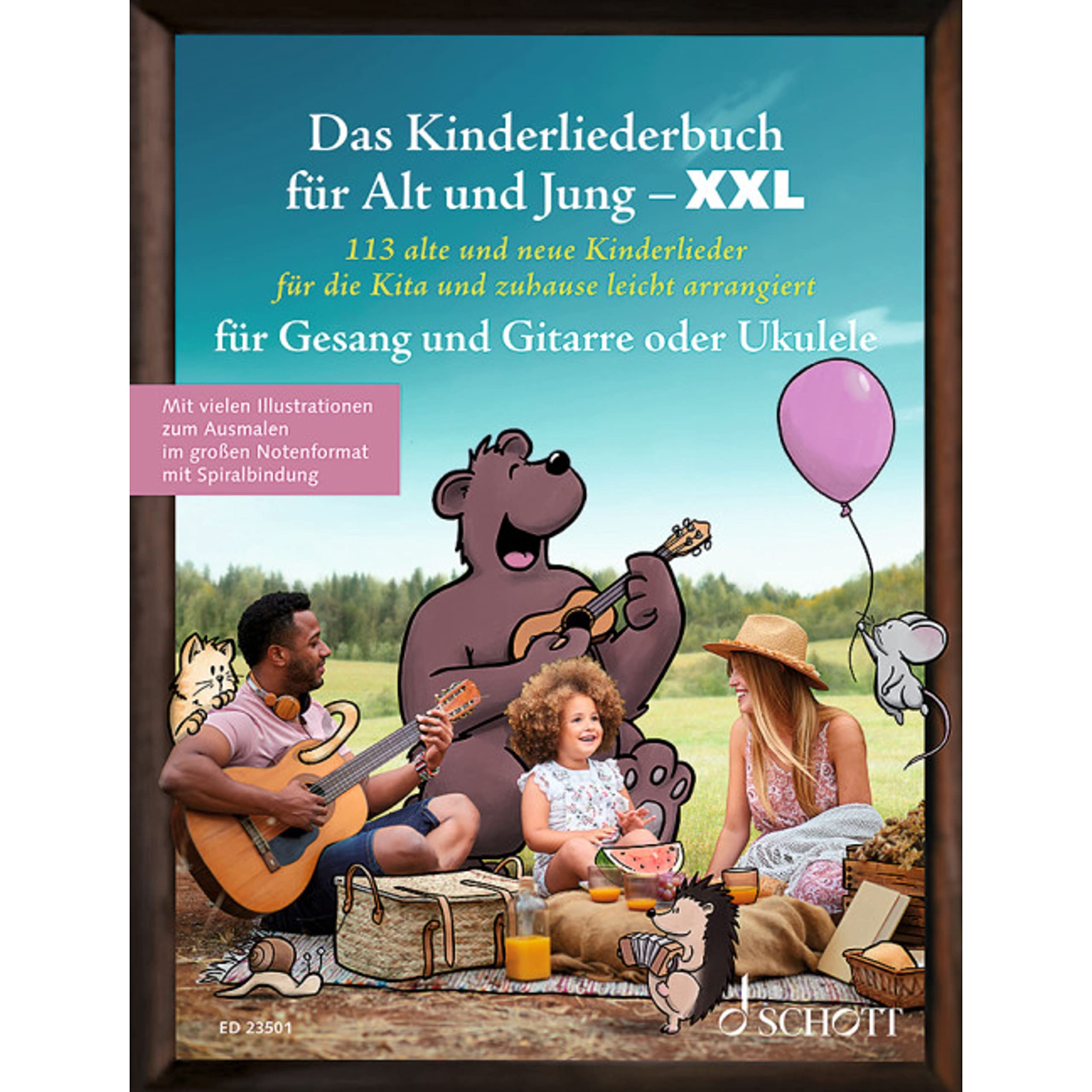 Recueil de chansons pour enfants et bébé : partitions faciles de chant et guitare pour kitas