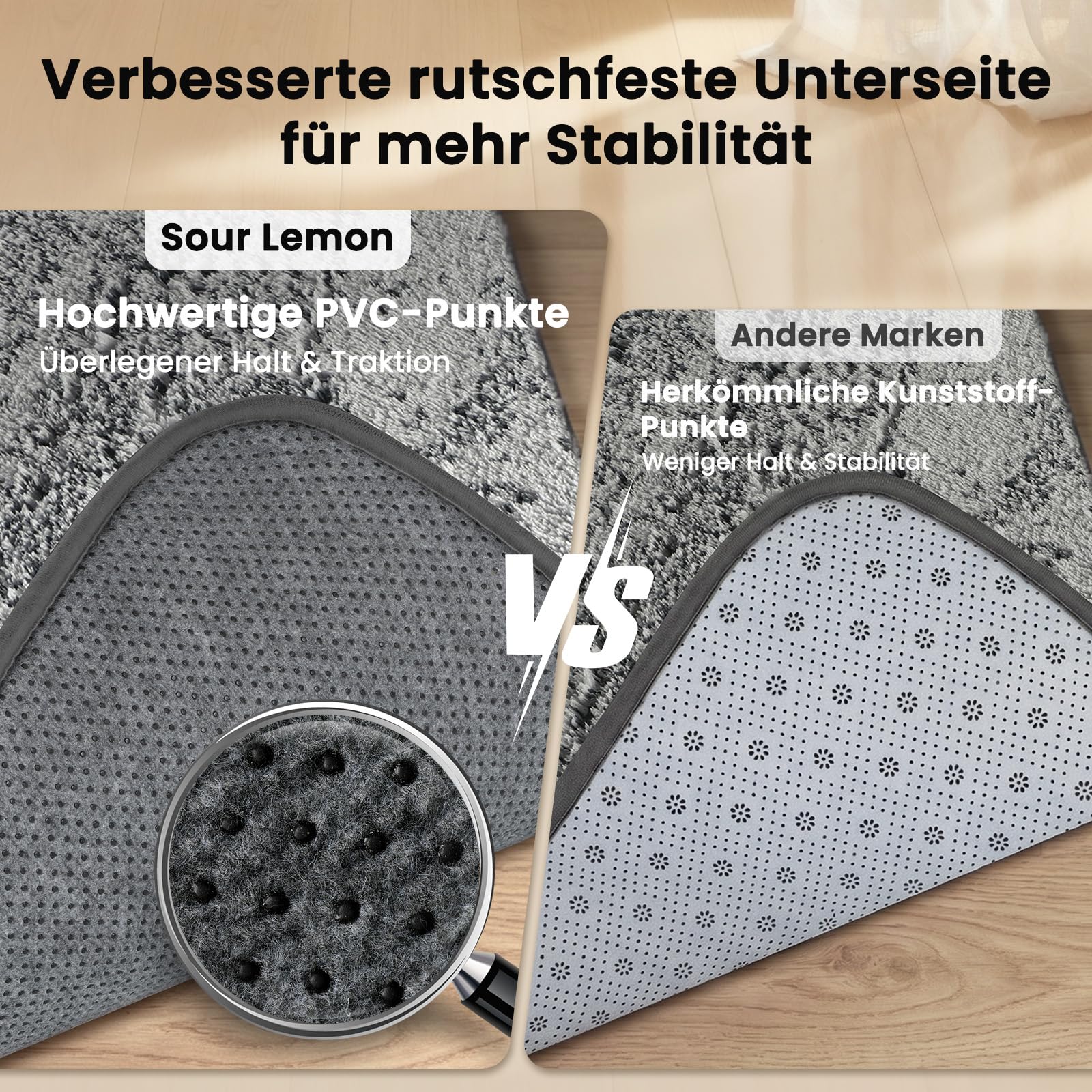Sour Lemon Tapis de Salon Abstrait Moderne Antidérapant, Poils Hauts et Bas