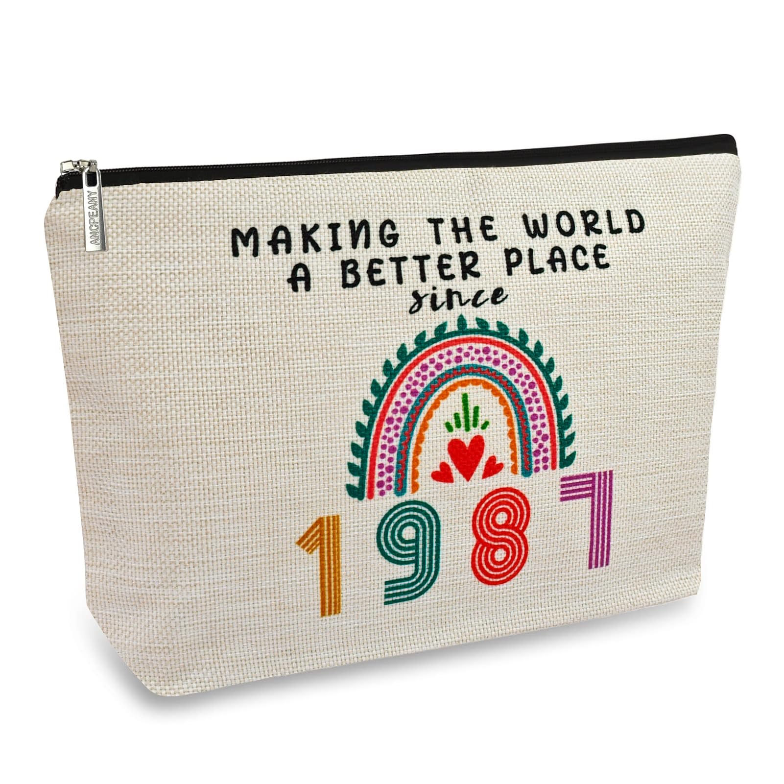 39th Birthday Gifts for Women Her, 39th Birthday Decorations Makeup Bags, 1987 Anniversary 39 Year Old Gift Ideas for Mom, Wife, Sister, Best Friends,
