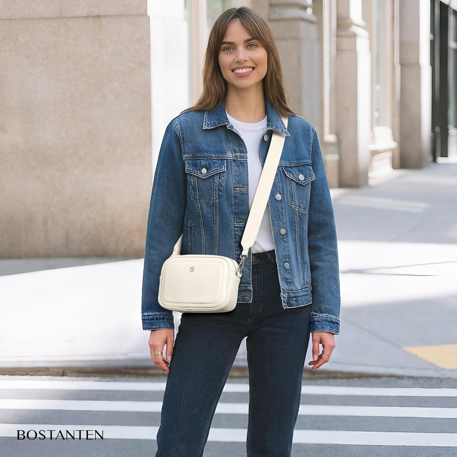 BOSTANTEN Small Crossbody Bags for Women Vegan Leather Shoulder Purses Trendy Small Handbags with Paracord Strap - Image 2